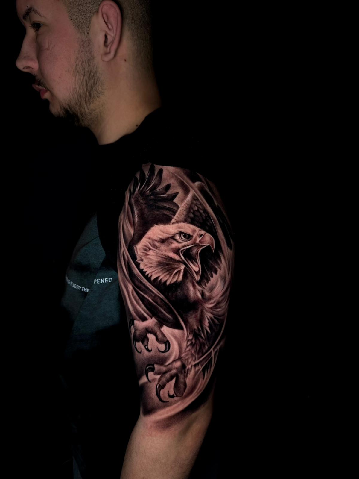 Ink Art Edirne dövme - detaylı sırt kaplama dövme modeli